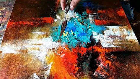 how to make abstract painting on canvas